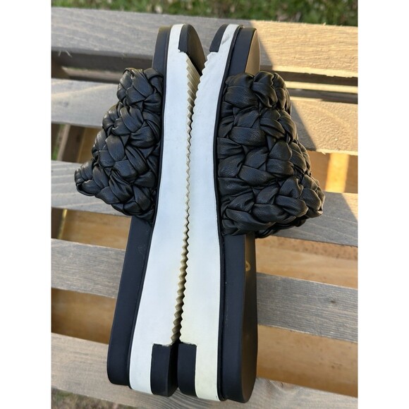 SAM EDELMAN Ainslie Black Braided Woven Slip-On Slide Sandals - Size 8.5 - Picture 12 of 14